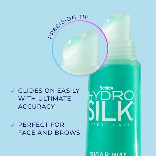 Miniatura 5 de Schick Hydro Silk - Varita de cera de azúcar Lápiz de cera de cejas, depilación facial y labial, depilatorio de depilación facial, 0.7 onzas