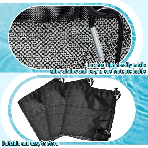Miniatura 4 de Berlune Bolsa de basura para barco de 7.5 galones, cubo de basura marino de malla grande con cremallera inferior de 360 grados para vacío rápido