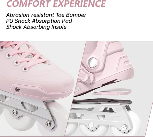 Miniatura 5 de SWAY Patines profesionales en línea para adultos, patines de alto rendimiento para mujeres y hombres, patines de carreras para adolescentes, Rosa