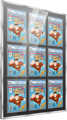 Miniatura 105 de Marco de cómic con paspartú para 8 CGC, CBCS o PGX Graded Comics - Marco de cómic blanco para cómics de 8.125 x 13 pulgadas Marco blanco