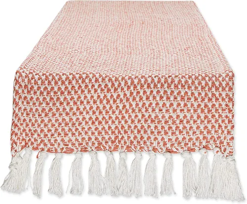 Miniatura 15 de DII Woven Basics Collection Camino de mesa de punto 100% algodón, 15"x108", Stone Piedra