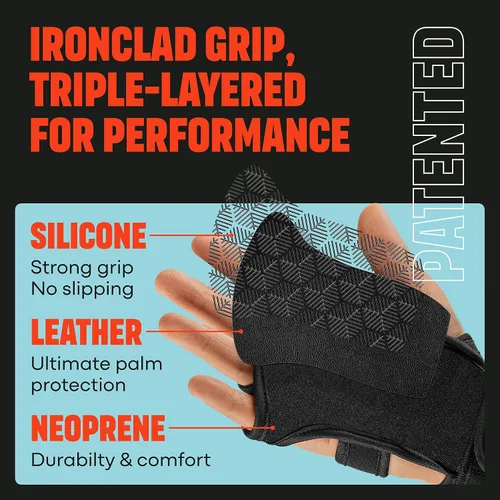 Miniatura 4 de Mava Sports Guantes de levantamiento de pesas con soporte de muñeca, guantes de entrenamiento, guantes de gimnasio, ideales para entrenamiento