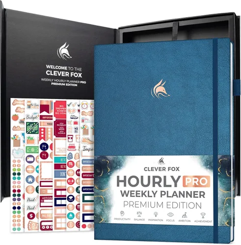 Miniatura 8 de Clever Fox Planificador por Horas Pro Premium – Planificador de Horarios Sin Fecha con Espacios de Tiempo Diarios – Cuaderno Organizador Personal