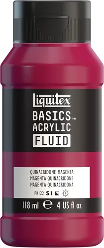 Miniatura 27 de Liquitex BASICS Pintura acrílica fluida, botella de 118ml (4 onzas), tono amarillo cadmio medio Tono medio amarillo cadmio