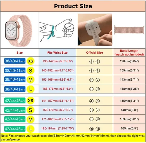 Miniatura 3 de Correa trenzada Solo Loop para Apple Watch de 40 mm, 42 mm, 41 mm, 38 mm, 44 mm, 46 mm, 45 mm Ultra/3 2 49 mm para hombres/mujeres, correa de nylon