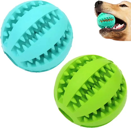 Miniatura 6 de Sunglow 2 Pack Pelota de juguete para perros, no tóxica, resistente a las mordidas, bolas de dentición para perros pequeños/medianos/grandes