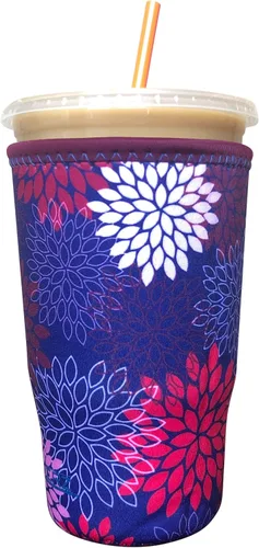 Miniatura 46 de Funda Koverz para café helado, funda aislante de neopreno para taza, se ajusta a una taza de café de 32 Oz., lavable y reutilizable, accesorios