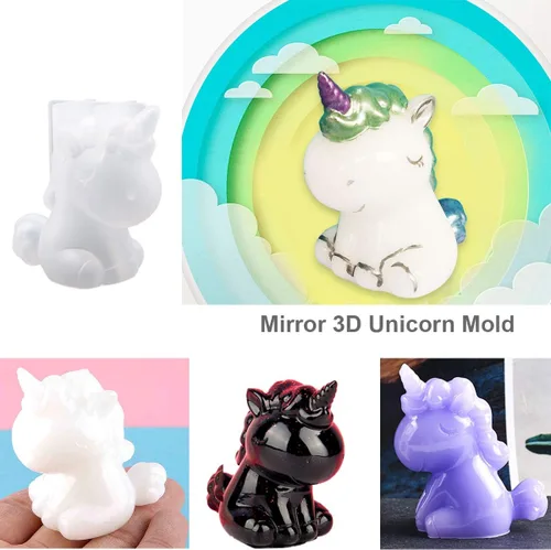 Miniatura 4 de EuTengHao Juego de 20 moldes de resina de animales 3D, incluye 8 moldes de fundición de resina, moldes grandes de silicona epoxi transparente, 2