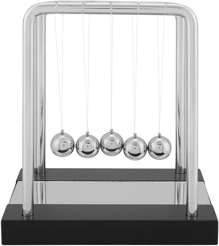 aqxreight Newtons Cradle Balance Balls Physics Science Pendulum Ornaments Toy Desk of and of Science When But Only Gadget Not Shows Pendulum Laws