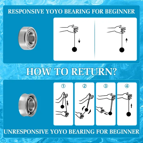Miniatura 7 de YOYOSTUDIO Yoyo Profesional Sensible Yoyo H17, Yoyos Metálicos de Doble Propósito para Niños, Rodamiento de Yoyo No Sensible para Adultos