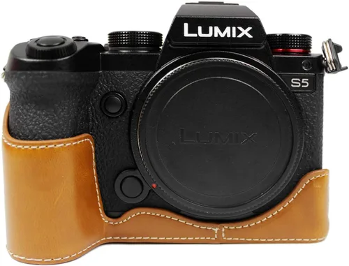 Miniatura 10 de Rieibi Panasonic S5 - Funda de piel auténtica para cámara compatible con Panasonic Lumix DC-S5, DC-S5II, DC-S5IIX, color negro