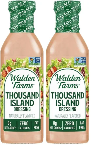 Miniatura 19 de Walden Farms Vinagreta de Tomate Seco al Sol – Aderezo sin calorías, bajo en carbohidratos, apto para dieta keto, vegano, sin azúcar con rico sabor