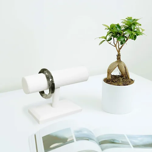 Miniatura 7 de Mooca Soporte de pulsera de madera, exhibición de joyas, organizador de joyería, barra en T, pulsera y reloj para organización del hogar, soporte