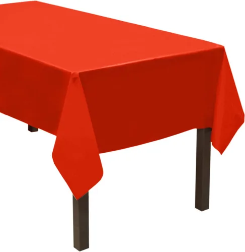 Miniatura 23 de Party Essentials - Mantel de plástico resistente disponible en 44 colores, 54 x 108 pulgadas, burdeos
