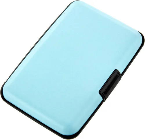 Miniatura 63 de Soporte para tarjetas de crédito, cartera metálica con bloqueo RFID para tarjetas de identificación para mujeres y hombres, funda rígida de aluminio