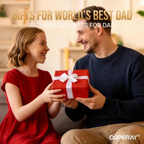 Miniatura 4 de OOPERAY Regalos para el mejor día del padre, cortador de caja EDC con texto en inglés "To my world's best dad", regalos de cumpleaños del día