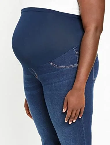 Miniatura 4 de Motherhood Maternity Womens Indigo Blue Secret Fit Belly Basic Boot Cut Jean