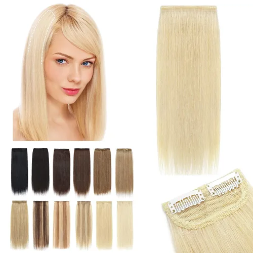 Miniatura 22 de SEGO 2 extensiones de cabello corto con clip de 4 pulgadas, 0.56 oz, 100% cabello humano para mujeres con cabello adelgazante que añade volumen