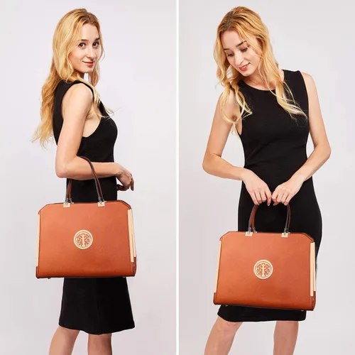Miniatura 2 de Dasein Bolsos y bolsos de mano para mujer, bolso de mano con asa superior, bolsa de trabajo de hombro grande con cartera