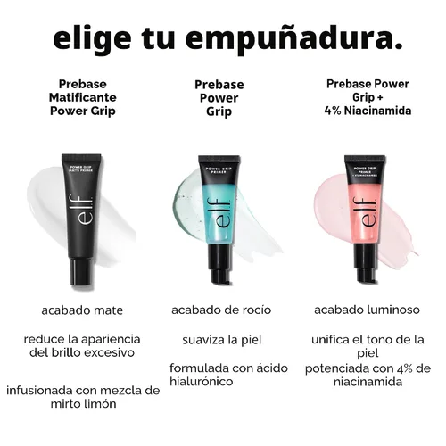 Miniatura 5 de e.l.f. Power Grip Primer Mate, prebase facial en gel y hidratante para suavizar la piel y fijar el maquillaje, hidrata y prepara, vegano y libre
