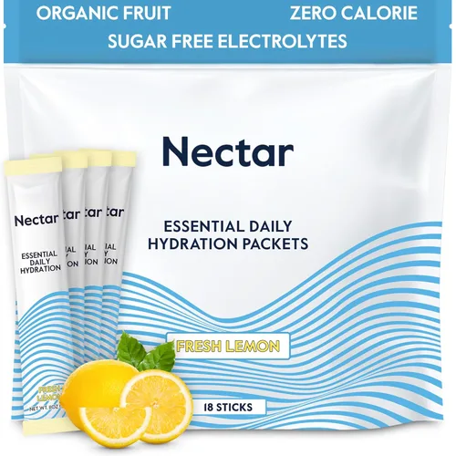 Miniatura 28 de Nectar - Sobres de hidratación - Sobres de polvo de electrolitos - Sin azúcar ni calorías - Polvo de electrolitos líquidos de frutas orgánicas