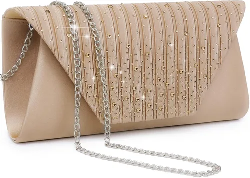 Miniatura 12 de Dasein - Bolsos de mano para mujer, para bodas, carteras para fiestas, bolsos de mano tipo clutch para cócteles, graduación, formales con strass
