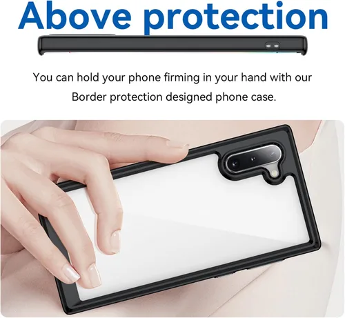 Miniatura 5 de Funda para Samsung Galaxy Note 10 [360 parachoques de goma completa y cubierta trasera transparente de PC] a prueba de golpes dura ultrafina funda