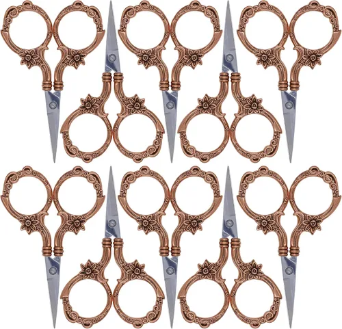 Miniatura 10 de JubileeYarn - Tijeras de bordado de estilo antiguo, color cobre, 1 par