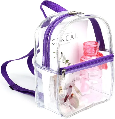 Miniatura 12 de Keepcross Mochila transparente de 12 x 6 x 12 pulgadas para eventos de estadio, bolsa transparente para estadios, eventos deportivos, festivales