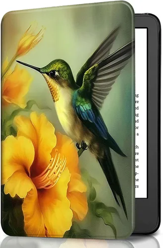 Miniatura 86 de Funda para Kindle básico de 6 pulgadas (11.ª generación), múltiples ángulos, piel sintética, delgada, con función de encendido y apagado automático