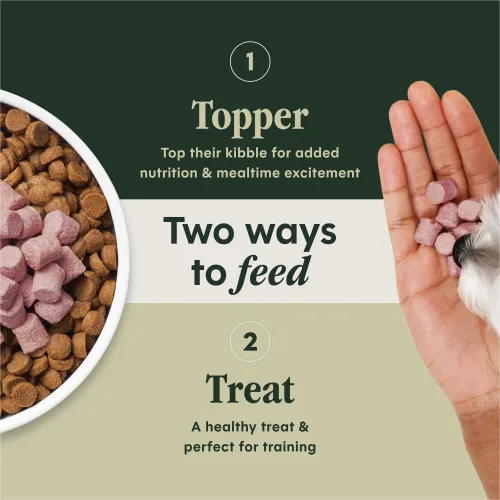 Miniatura 6 de Topper de comida para perros liofilizado Raw Boost Mixers de Instinct para la salud de la piel y el pelaje, bolsa de 12.5 oz