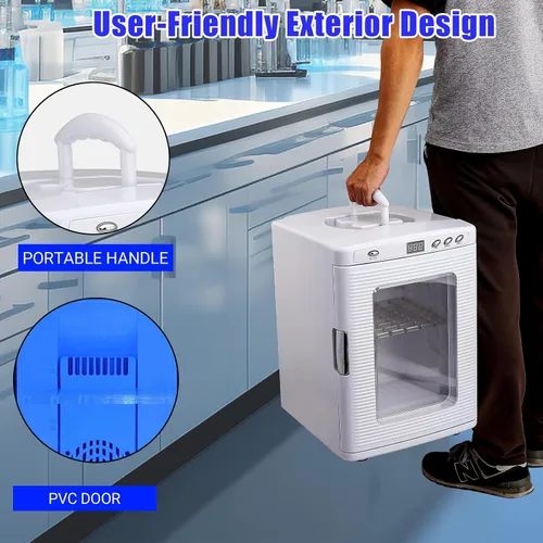 Miniatura 5 de Incubadora científica de 25 L, laboratorio de incubadora digital de calefacción y refrigeración, control preciso de temperatura de 10 a 140.0 °F