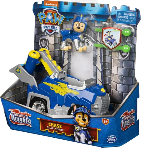 Miniatura 6 de Spin Master 6063584 Paw Patrol Rescue Knights Chase - Coche de juguete transformable con figura de acción coleccionable