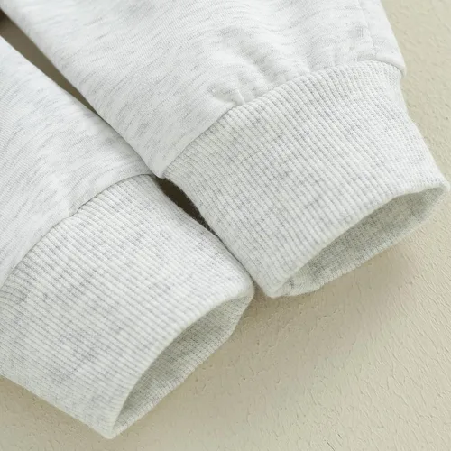 Miniatura 69 de Conjunto de 2 piezas de sudadera de manga larga con cuello redondo y pantalones casuales para bebés y niños pequeños
