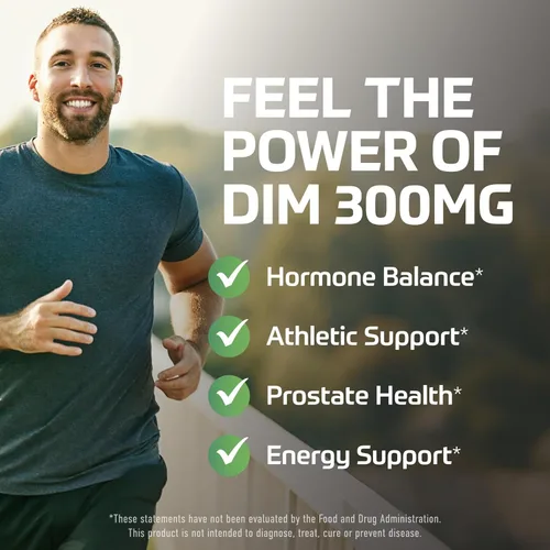 Miniatura 2 de Suplemento DIM para hombres de 300 mg Bloqueador de estrógeno e inhibidor de la aromatasa Refuerzo de equilibrio hormonal extra fuerte