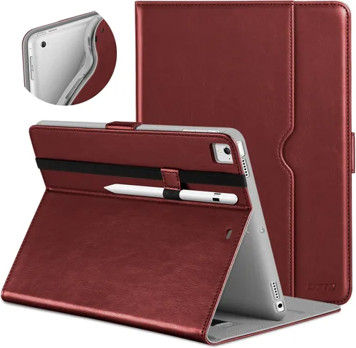 Miniatura 26 de DTTO para iPad de 9.7 pulgadas 5ª/6ª generación 2018/2017 con soporte para Apple Pencil, funda de piel premium con función atril para iPad de 9.7