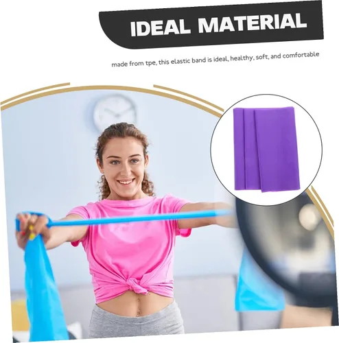 Miniatura 7 de Luxshiny Juego de 3 bandas de resistencia moradas resistentes y elásticas para estirar, pilates, yoga, terapia física, entrenamiento en casa