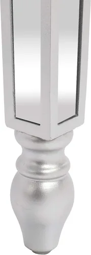 Miniatura 6 de Henf Mesa de consola con espejo, mesa de tocador de maquillaje, mesa de entrada plateada de 3 cajones para mujeres y niñas, entrada, hogar, oficina