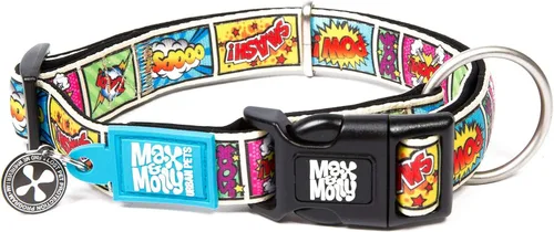 Miniatura 30 de Max & Molly Urban Pets Smart ID - Collar para perro con etiqueta de seguridad QR Gotcha! para mascotas y perfil de mascota personalizado, neopreno