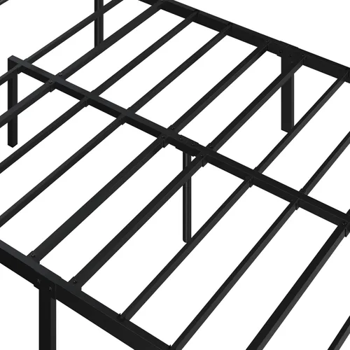Miniatura 8 de Topeakmart Base de cama de metal clásico negro de 13 pulgadas con cabecero, base de colchón, cama de plataforma, base de cama con listones