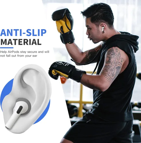 Miniatura 5 de 2 pares de puntas de oído para AirPods 4 Grip fundas de auriculares de silicona [bolsa de almacenamiento añadida][patente registrada en EE.UU.]