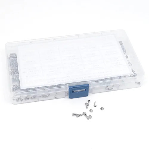 Miniatura 6 de Juego de 900 piezas de tornillos y tuercas de acero inoxidable M1 M1.2 M1.4 M1.6 M2 Phillips con cabeza avellanada/plana