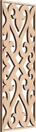 Miniatura 118 de Keene Paneles de pared decorativos de madera con calado, 9 3/8 pulgadas de ancho x 24 3/8 pulgadas de alto x 1/4 de alto, roble rojo rojo (Red Oak)