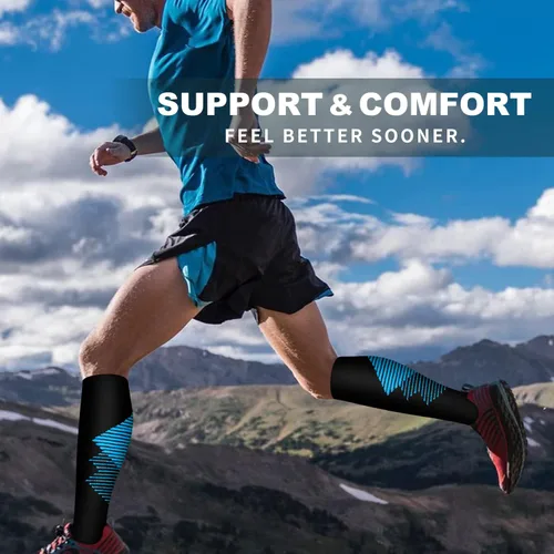 Miniatura 98 de 6 Pack Copper Compression Socks for Women and Men Circulation-Best Support for Medical, Running,Nursing,Athletic