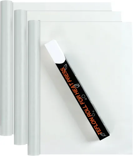 Miniatura 7 de Hoja de PTFE blanco para prensa de calor, paquete de 3 hojas de PTFE antiadherentes de 12 x 16 pulgadas, papel de transferencia de calor