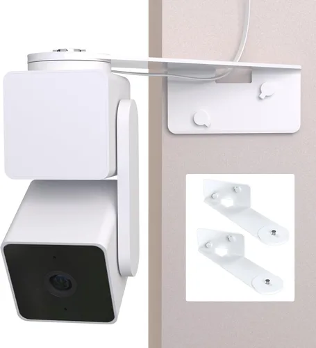 Soporte de esquina exterior para cámara Wyze Pan V3 V4, material de aleación de aluminio, cobertura para monitorear ambos lados de tu casa