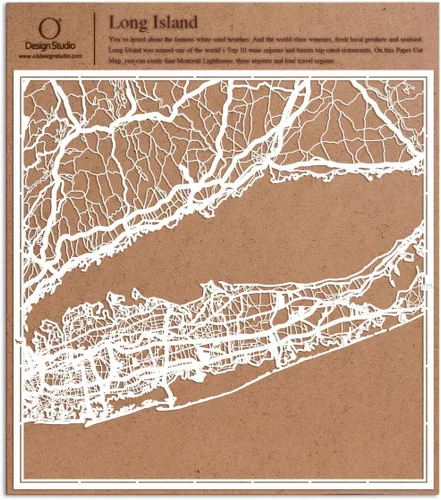 Miniatura 42 de O3 Design Studio Aberdeen - Mapa de papel cortado en papel blanco de 12 x 12 pulgadas