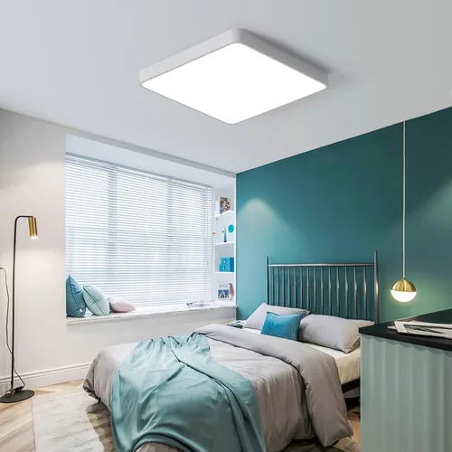 Miniatura 6 de Ganeed luces de techo LED de 19.6 pulgadas, lámpara de techo LED de montaje empotrado cuadrado de 39W, 6500K, lámpara de techo de luz diurna, Blanco