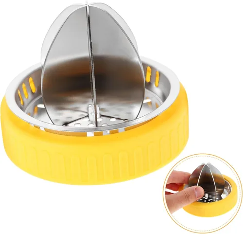 Miniatura 9 de Cabilock Exprimidor manual de cítricos de acero inoxidable con mango ergonómico, tapa de exprimidor resistente para limones y naranjas, fácil