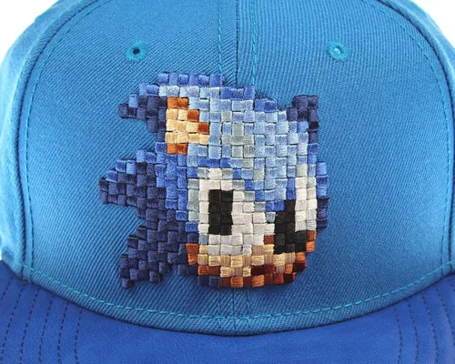 Miniatura 2 de Sega Genesis Sonic The Hedgehog Hat - Azul 8 Bit Pixel Don't Blink Snapback, Azul